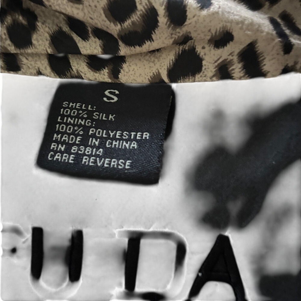 Fuda International Vintage 100% Silk Leopard Print Track Suit Set Black Small - Picture 2 of 8